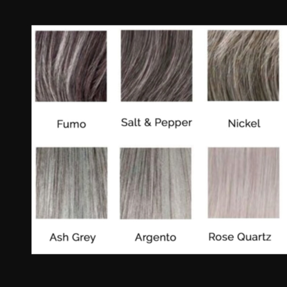 Silver Grey Hair Color Charts for Reference